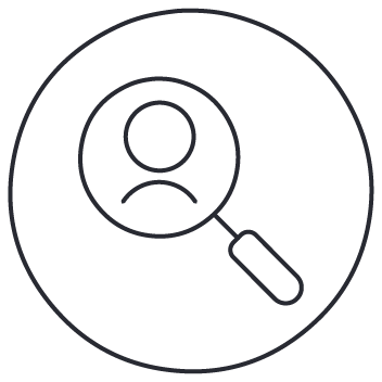 Ícone de lupa destacando uma figura humana, simbolizando busca ou seleção Ícone de lupa destacando uma figura humana, simbolizando busca ou seleção