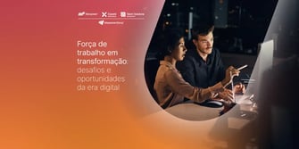 Arte em tons laranja, com o texto 