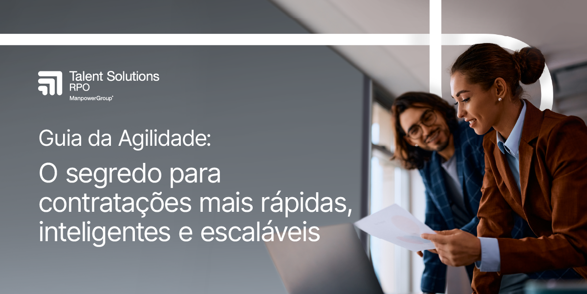 "Capa do guia 'Guia da Agilidade' com o subtítulo 'O segredo para contratações mais rápidas, inteligentes e escaláveis'."