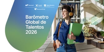 Arte azul e verde, com o texto 