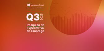 Um gráfico laranja com o logo ManpowerGroup, 