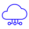 Ícone de nuvem conectada, representando computação em nuvem e conectividade. Ícone de nuvem conectada, representando computação em nuvem e conectividade.