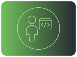 ícone linear - Profissional de TI ícone linear - Profissional de TI