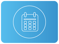 Ícone de calendário em linha branca Ícone de calendário em linha branca