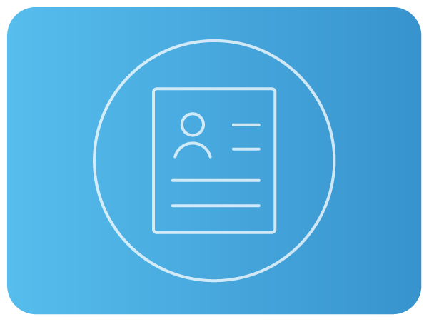 Documento com foto e linhas representando um perfil.