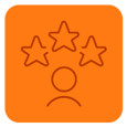 Ícone - Estrelas sobre profissional
