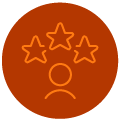 Pessoa com 3 estrelas; avaliação/qualidade. Pessoa com 3 estrelas; avaliação/qualidade.