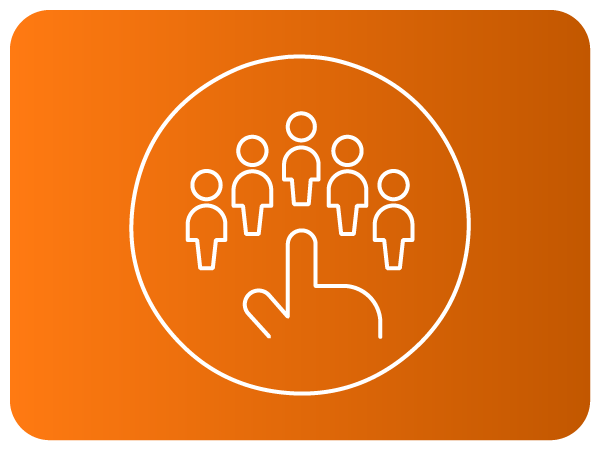 ícone de gestão de equipes em seleção. .