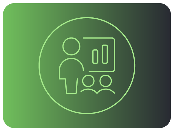 Ícone de apresentação com gráfico e pessoas. Ícone de apresentação com gráfico e pessoas.