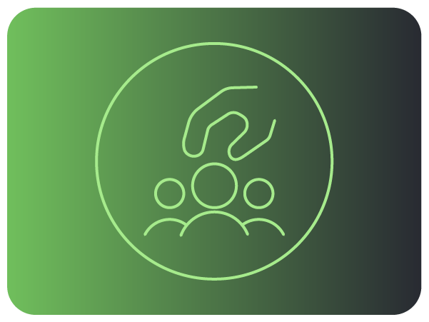 Ícone de seleção de pessoas com foco em gestão de equipes Ícone de seleção de pessoas com foco em gestão de equipes