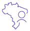 Ícone Mapa do Brasil com figura humana ao lado