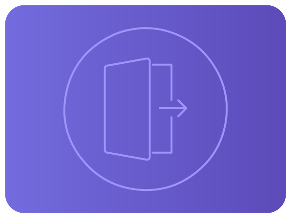 Ícone de porta com seta indicando saída. Ícone de porta com seta indicando saída.