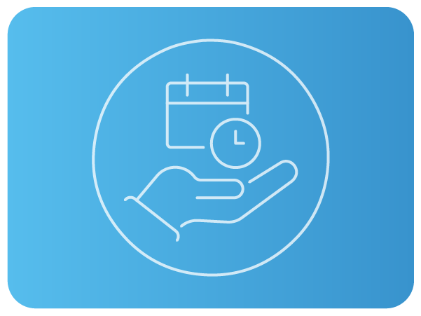 Ícone de mão segurando calendário e relógio Ícone de mão segurando calendário e relógio