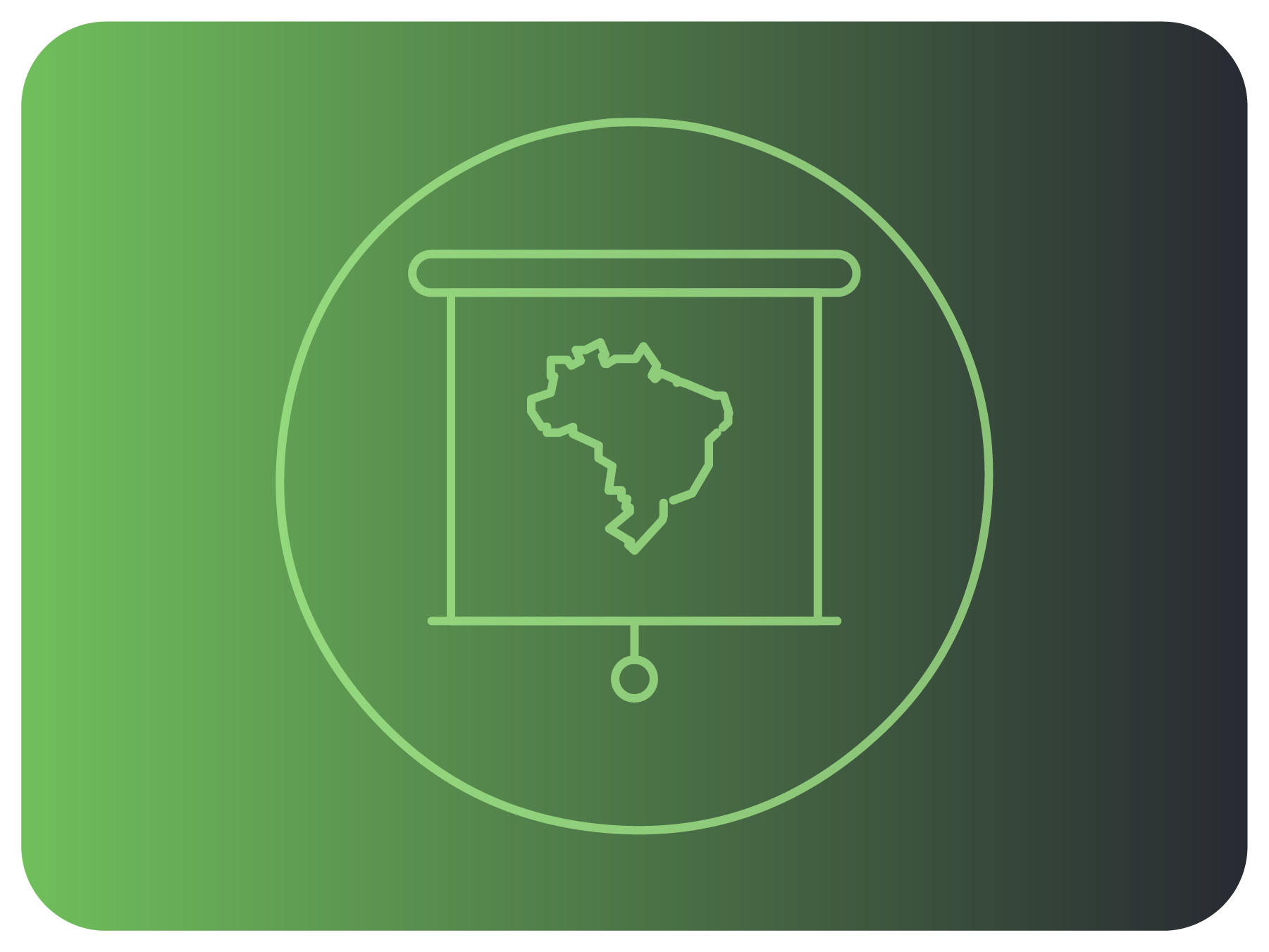 Quadro com mapa do Brasil, representando estratégias de headhunting de TI para multinacionais no país. Quadro com mapa do Brasil, representando estratégias de headhunting de TI para multinacionais no país.