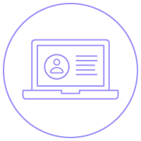 Ícone linear mostrando um dashboard de dados ao lado de uma pessoa Ícone linear mostrando um dashboard de dados ao lado de uma pessoa
