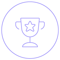 Ícone linear mostrando um troféu