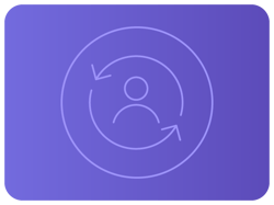Ícone circular - setas circulando pessoa Ícone circular - setas circulando pessoa