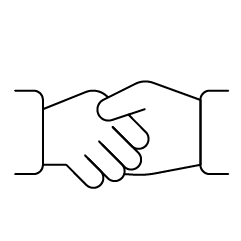 Aperto de mãos, acordo ou parceria.